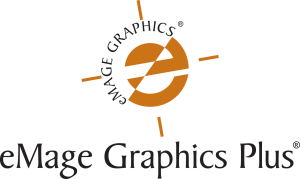 eMage Graphics plus logo - Transparent bg